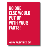 Put Up With Your Farts Valentine's Card
